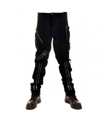 Men GOTHIC Pant Steampunk Punk Rock Zip Bondage Pants 